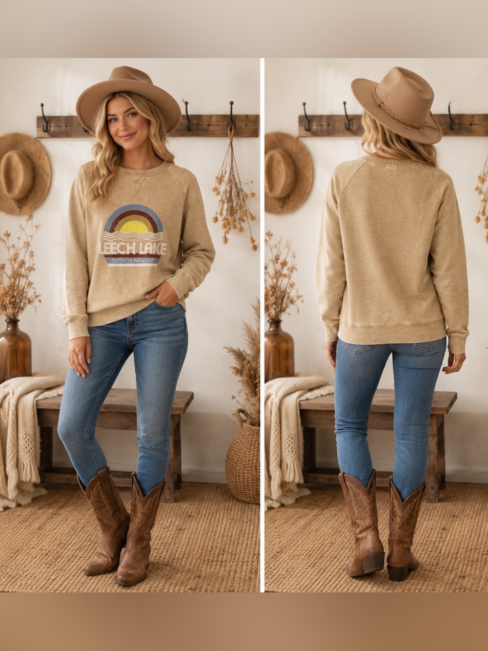 Blue 84 Beige Sweatshirt
